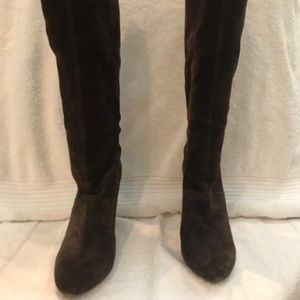 Halston Heritage Knee High Wedge Boots